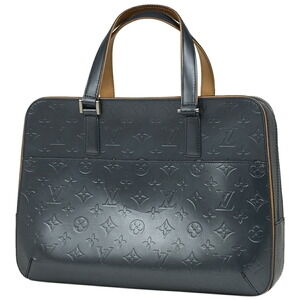 Louis Vuitton Malden handbag business bag Monogram Matte Blue for